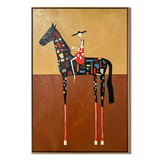“Patchwork Rider” – Modern Western Horse Oil Painting