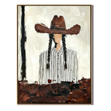 “Silent Cowgirl” – Modern Western Portrait Oil Painting
