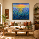 "Morning Tide" – Ocean Sunrise Textured Oil Painting