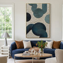 "Emerald Rhythm" – Modern Geometric Textured Abstract Painting