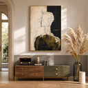 "Silent Witness" – Abstract Figure Portrait Textured Painting
