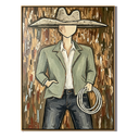 “Ranch Silence” – Modern Western Cowboy Portrait Oil Painting