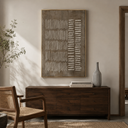 "Tranquil Harmony" – Wabi-Sabi Earth Tone Abstract Relief Painting