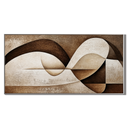 "Earth's Silhouette" - A Modern Abstract Painting in Wabi-Sabi Brown Tones