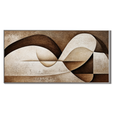"Earth's Silhouette" - A Modern Abstract Painting in Wabi-Sabi Brown Tones