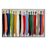 "Vibrant Gathering" – Modern Colorful Abstract Figurative Impasto Painting
