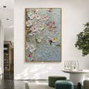 "Spring's Awakening" – Contemporary Textured Floral Blossom Palette Knife Oil Painting