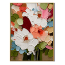 "Floral Abundance" – Colorful Impasto Bouquet Oil Painting