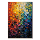 "Chromatic Pulse" – Colorful Rainbow Textured Abstract Painting