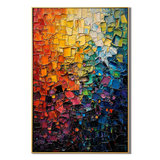 "Chromatic Pulse" – Colorful Rainbow Textured Abstract Painting