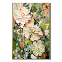 "Blossom Reverie" – Textured Floral Oil Painting in Soft Pink and Green