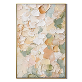 "Soft Petal Reverie" – Pastel Cream Textured Abstract Painting