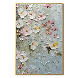 "Spring's Awakening" – Contemporary Textured Floral Blossom Palette Knife Oil Painting