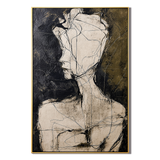 "Unspoken Self" – Abstract Figure Portrait Textured Painting