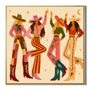 "Midnight Rodeo" – Retro Western Cowgirl Hand-Painted Canvas Wall Art