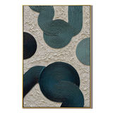 "Emerald Rhythm" – Modern Geometric Textured Abstract Painting