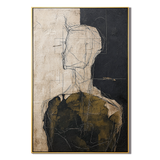 "Silent Witness" – Abstract Figure Portrait Textured Painting