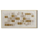"Radiant Stillness" – Wabi-Sabi Cream and Gold Textured Abstract Acrylic Painting