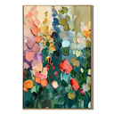 "Botanical Daydream" – Colorful Garden Floral Textured Painting
