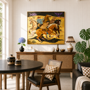 “Desert Riders” – American Western Folk Art Oil Painting