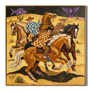 “Desert Riders” – American Western Folk Art Oil Painting