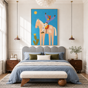 "High Desert Jubilee" – Contemporary Folk Art Whimsical Cowboy Painting