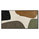 "The Taste of Nature"—A Horizontal Abstract Acrylic Painting in Wabi-Sabi Earth Tones
