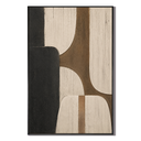 "Silent driftwood" – Wabi-Sabi Earth Tone Geometric Texture Painting