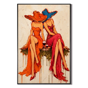 "Golden Hour Soirée" – Textured Modern Expressionist Figural Oil Painting