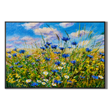 "Summer Breeze" – Impressionist Wildflower Meadow Palette Knife Impasto Oil Painting