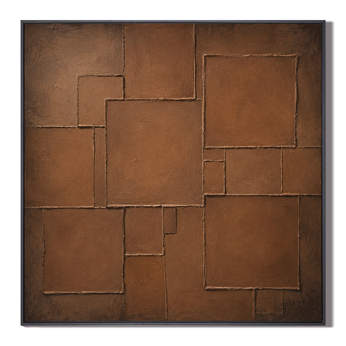 "Terranean Form" – Wabi-Sabi Earth Tone Textured Abstract Acrylic Painting