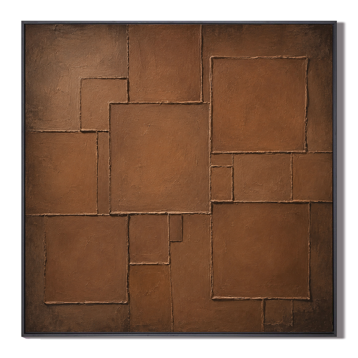 "Terranean Form" – Wabi-Sabi Earth Tone Textured Abstract Acrylic Painting