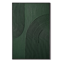 "Verdant Arc" – Green Wabi Sabi Abstract Textured Wall Art