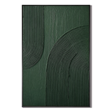 "Verdant Arc" – Green Wabi Sabi Abstract Textured Wall Art