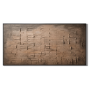 "Strata of Memory" – Wabi-Sabi Earth Tone Horizontal Heavy Textured Painting