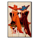 "Vibrant Rhapsody" – Textured Expressionist Fashion Portrait with Wine