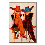 "Vibrant Rhapsody" – Textured Expressionist Fashion Portrait with Wine