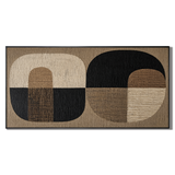 "Harmonious Duality" – Wabi-Sabi Earth Tone Horizontal Abstract Acrylic Painting