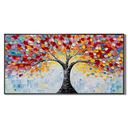 "Kaleidoscope of Life" – Colorful Tree of Life Palette Knife Impasto Painting