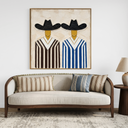 “Western Companions” – Vintage Cowboy Duo Textured Oil Painting