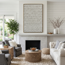 "Serene Scales" – Wabi Sabi White Textured Pattern Painting