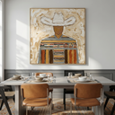 "Ranch Herald" – Vintage Western Cowboy Textured Oil Painting
