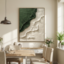 "Emerald Terrain" – Green Wabi Sabi Textured Abstract Painting