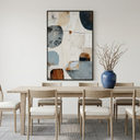 "Balanced Forms" – Blue Rust Geometric Abstract Painting
