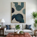 "Emerald Rhythm" – Modern Geometric Textured Abstract Painting