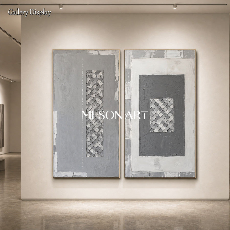 Silent Geometry Diptych #TX686