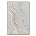 "Silent Rhythms" – Minimalist White Plaster Relief Abstract Painting
