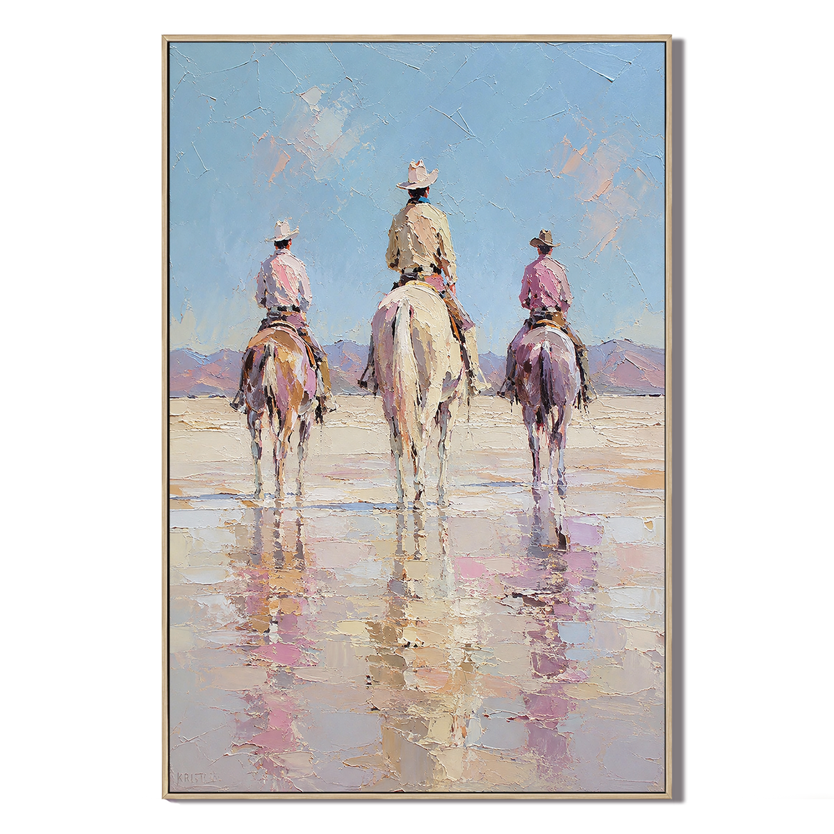 "Wild Companions" – Textured Impasto Western Cowboy Oil Painting