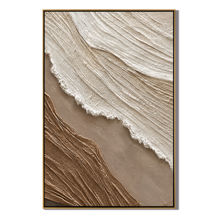 "Sandstone Drift" – Wabi Sabi Earth Tone Textured Abstract Painting