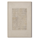 "Rhythmic Order" – Wabi-Sabi Cream Minimalist Relief Acrylic Painting